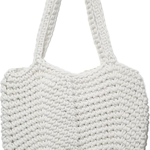 Accessories - Summer Beach Handbag Womens Crochet Cotton Rope Large Woven Shoulder Bag